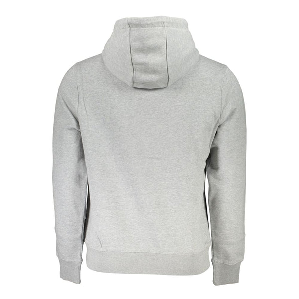 Sudadera de vellón con capucha gris elegante