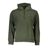 Chic Green Fleece -Kapuzen -Sweatshirt - Regelmäßige Passform