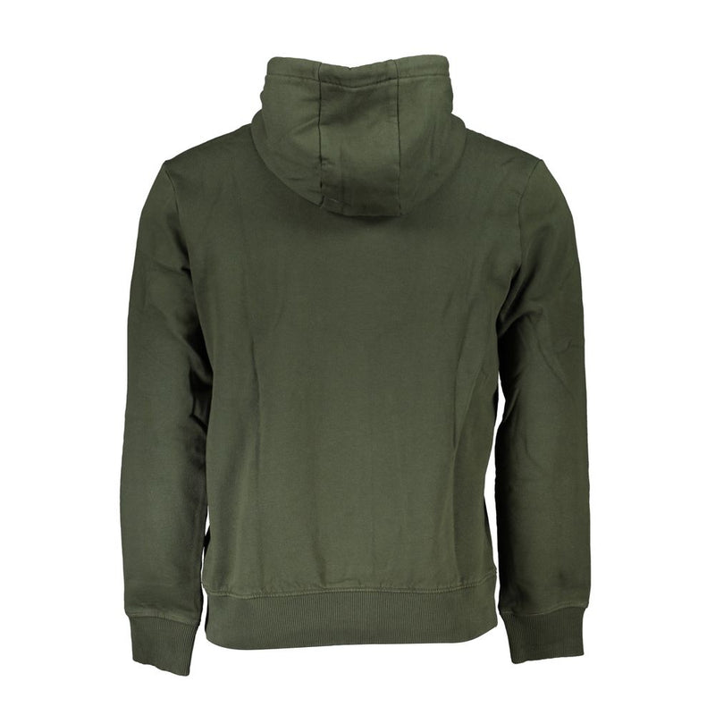 Chic Green Fleece -Kapuzen -Sweatshirt - Regelmäßige Passform