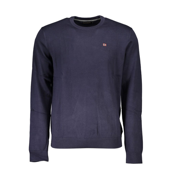 Klassiker Blue Crew Neck -Baumwollpullover