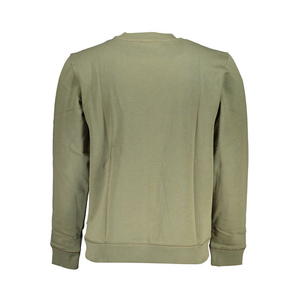 Sudadera de vellón de cuello de la tripulación verde elegante