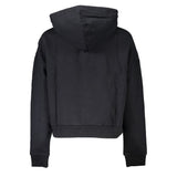 Sudadera con capucha de vellón negro elegante