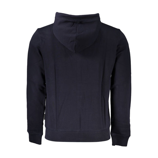 Elegantes Vlies -Kapuzen -Sweatshirt in Blau