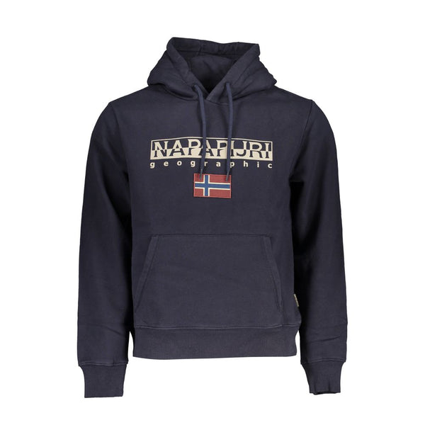 Erhöhtes lässiges blaues Kapuzen -Sweatshirt