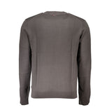 Klassiker grauer Crew Neck -Baumwollpullover