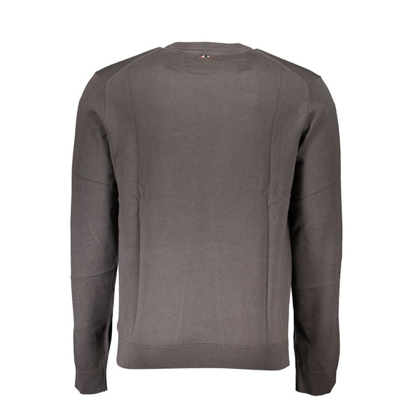 Klassiker grauer Crew Neck -Baumwollpullover