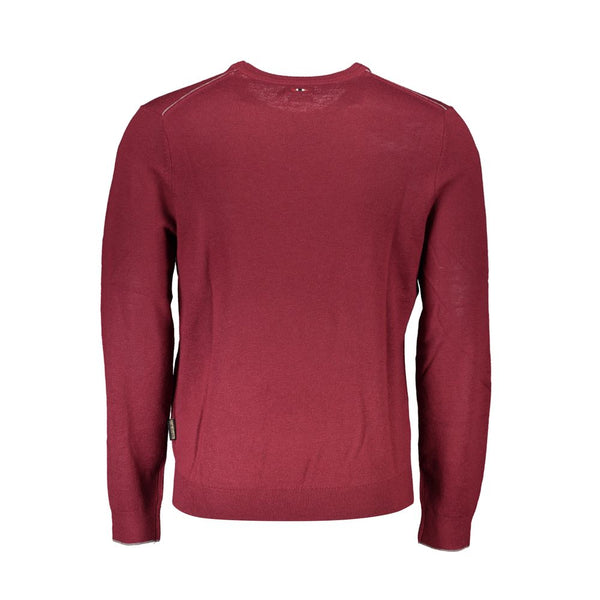 Elegante maglione rosa con collo dell'equipaggio