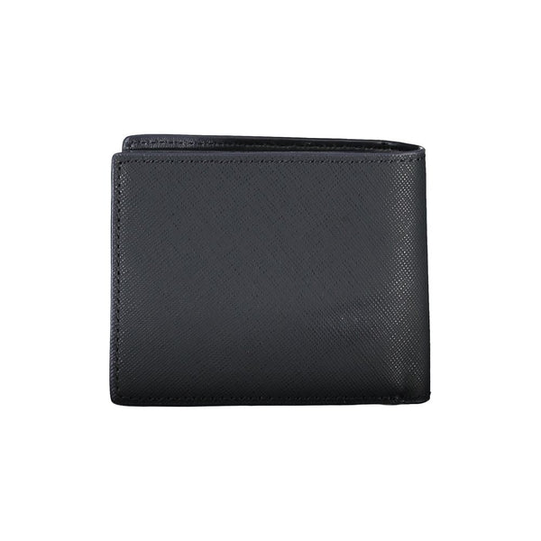 Classic Blue Leather Dual-Card Wallet