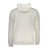 Chic White Hooded Fleece Sweatshirt