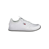 Sleek White Lace-Up Sneakers with Contrast Detail