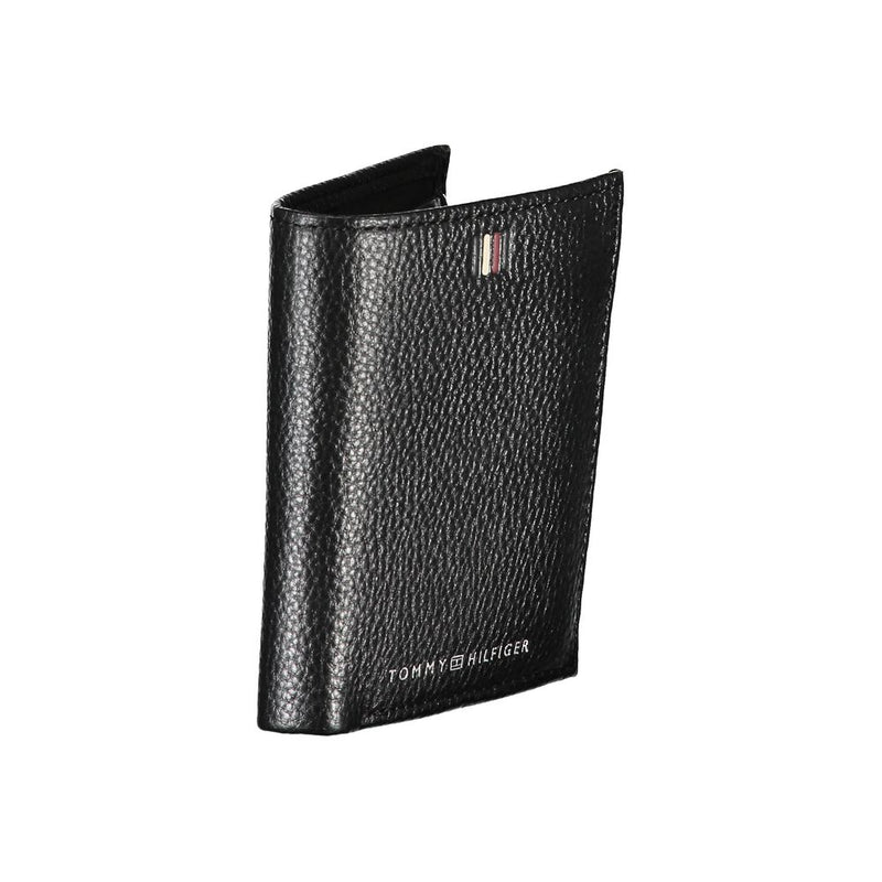 Elegant Black Leather Bi-Fold Wallet