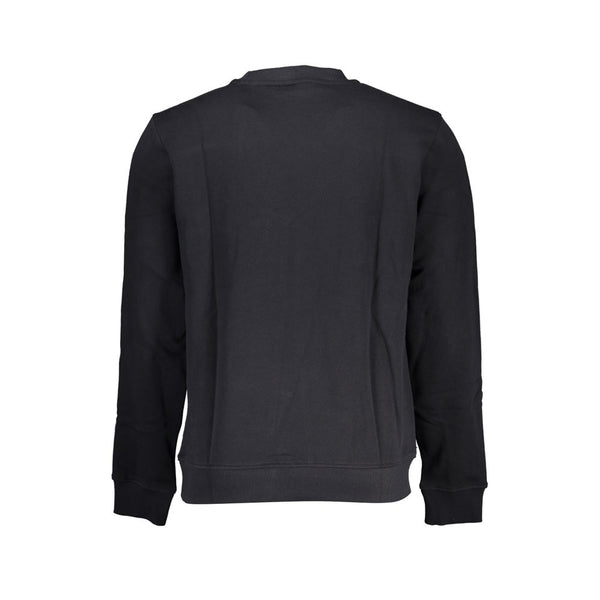 Elegantes schwarzes langärmeliges Crew -Nacken -Sweatshirt