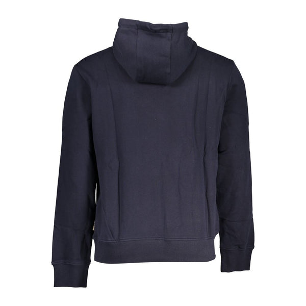 Pull en coton à capuche bleu chic pour hommes