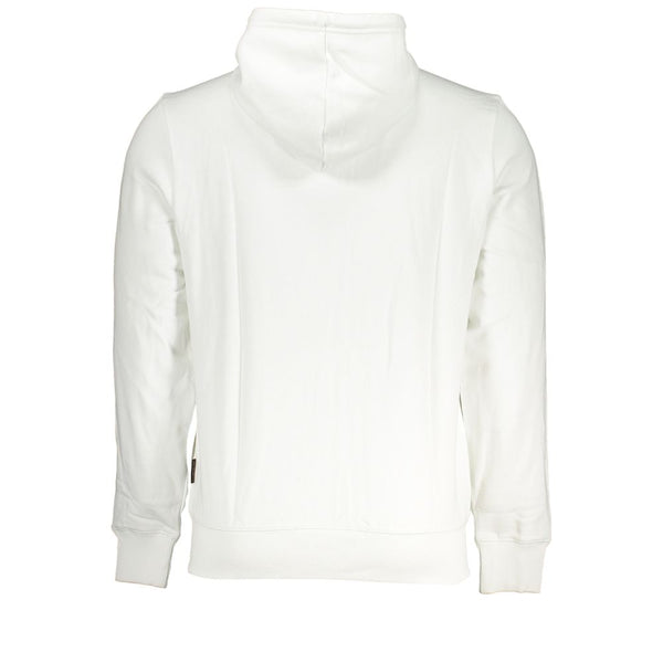 Eleganter weiße Baumwoll -Kapuze -Sweatshirt