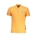 Elegante polo arancione con dettagli di contrasto