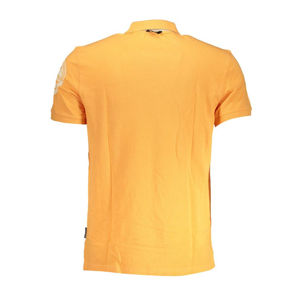 Polo orange élégant avec des détails de contraste