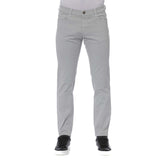 Elegantes jeans estiramientos de algodón gris