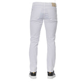 Elegantes jeans de mezcla de algodón blanco