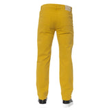 Yellow Cotton Men Pant