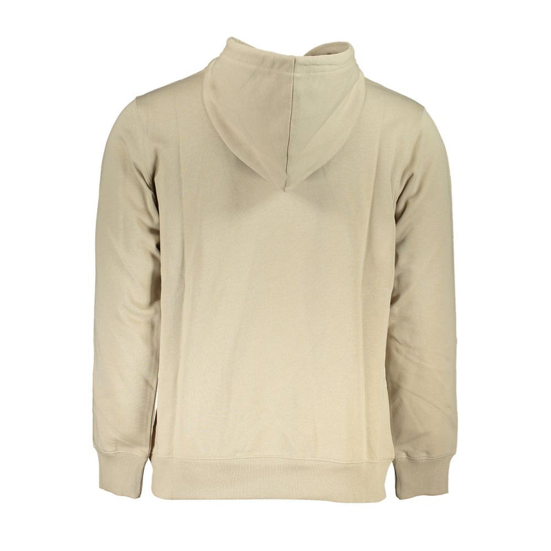 Beige Hooded Cotton Sweatshirt