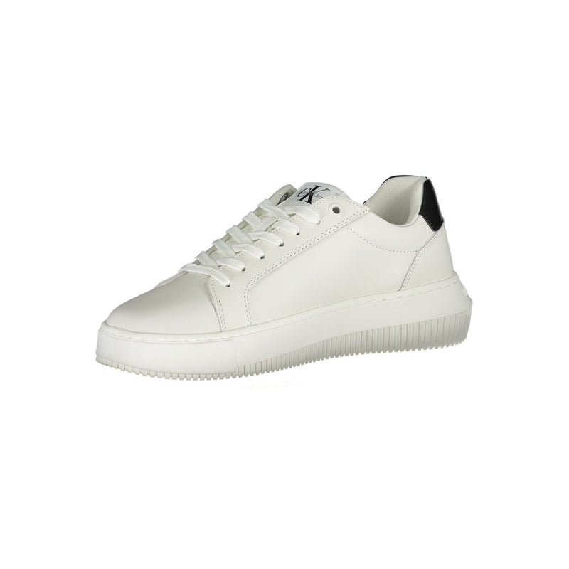 Eco-Chic White Sneakers with Contrast Details