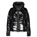 Chic Hooded Nylon Jacket with Contrast Details