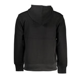 Sleek Hooded Zip Sweatshirt with Contrasting Details