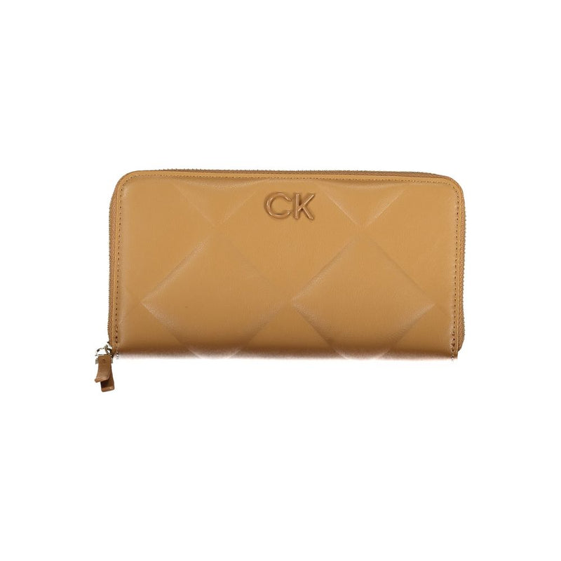 Elegant Brown Polyester Wallet with RFID Block