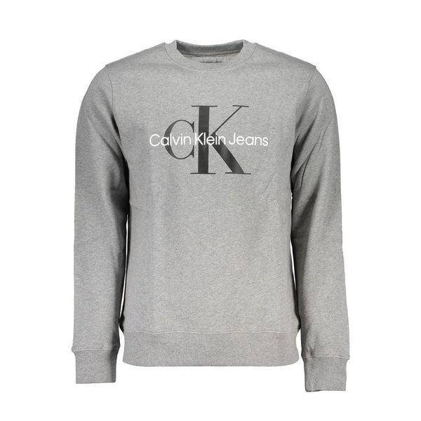 Classic Gray Crew Neck Sweatshirt with Logo