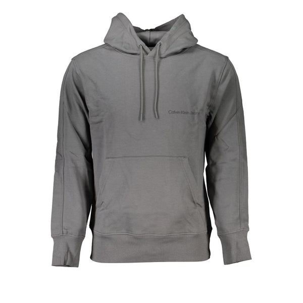 Elegant Gray Hooded Sweatshirt