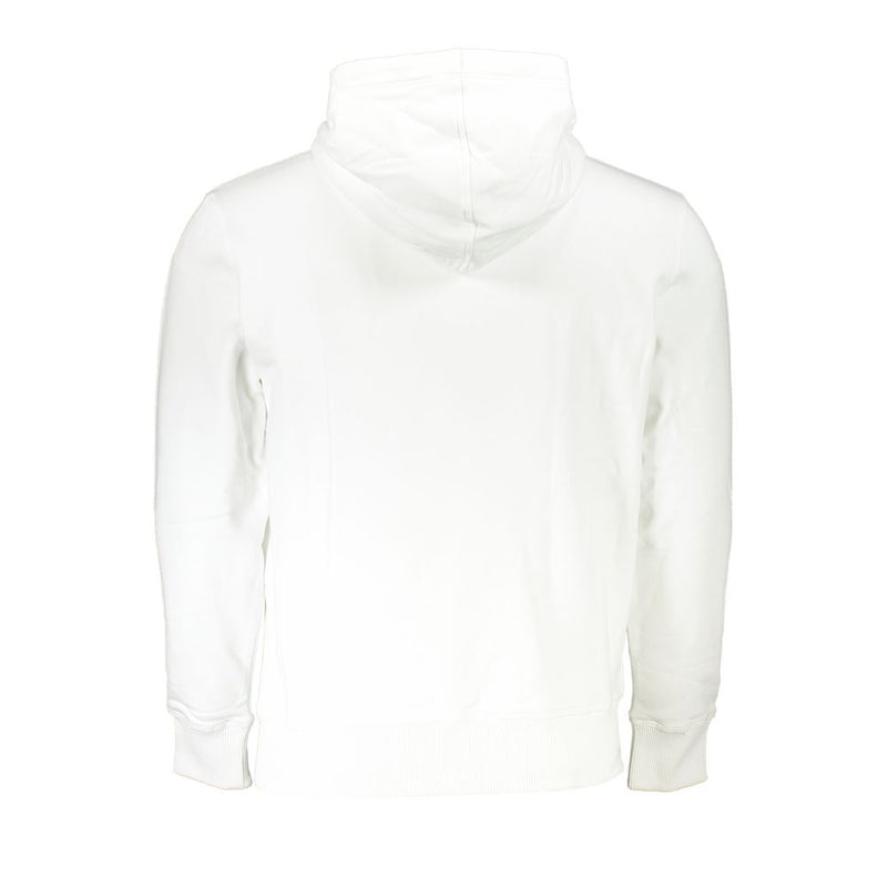 Chic White Hooded Sweatshirt with Logo Print