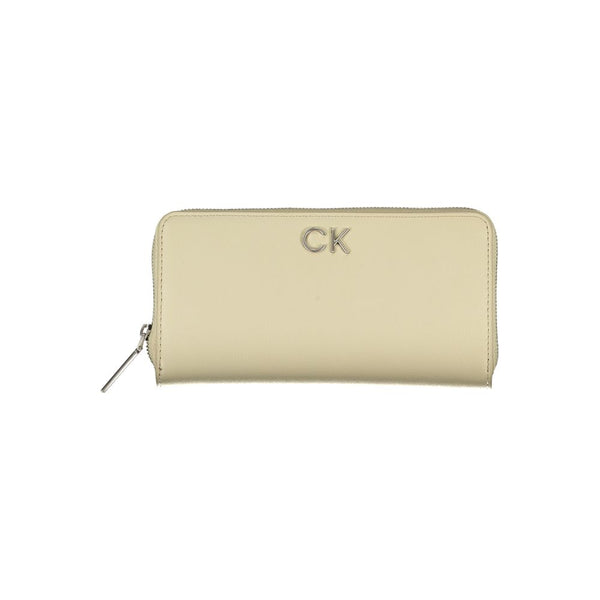 Elegant Beige Zip Wallet with RFID Blocking