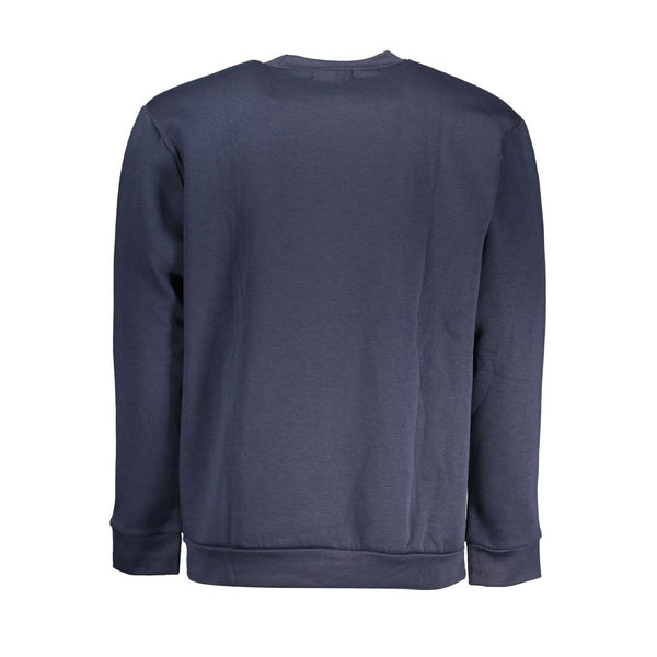 Sweat-shirt en toison élégant Crew Neck en bleu