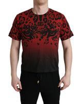 TEE RED LEOPARD ELEPARD CREW CELLE