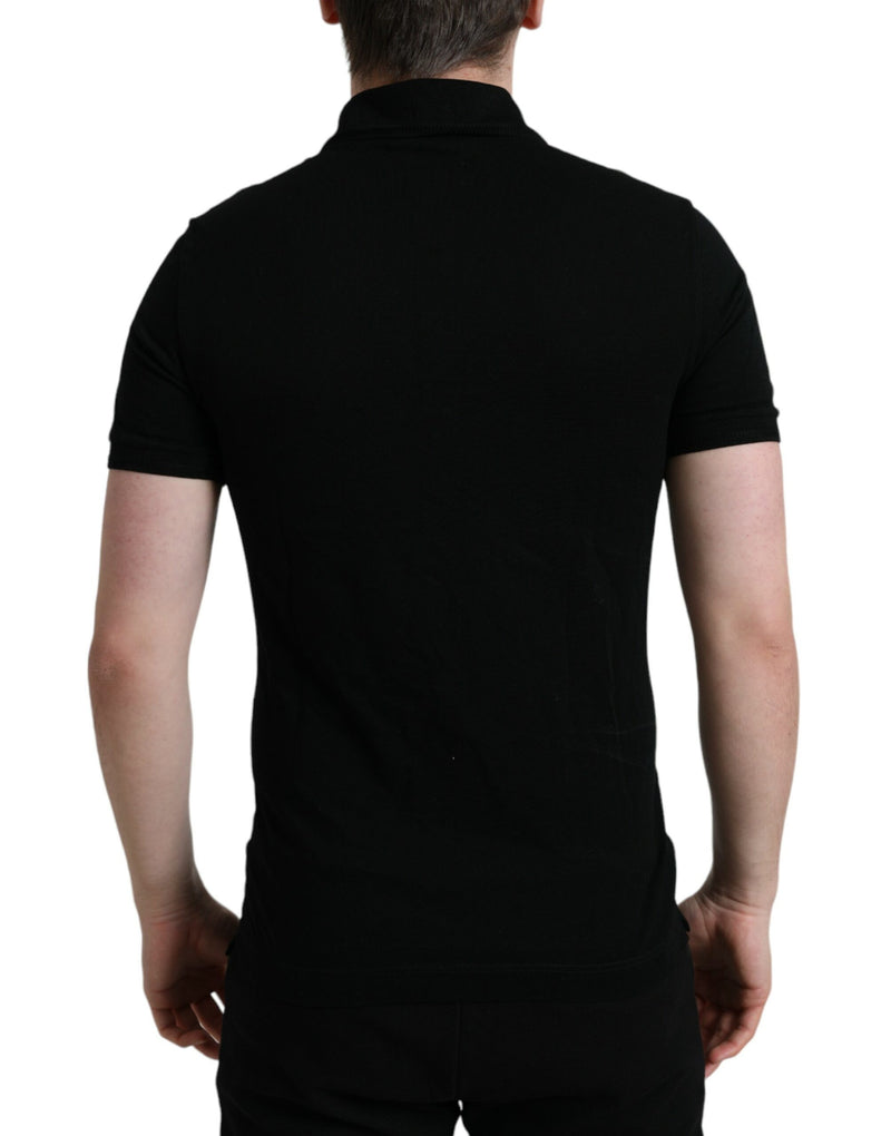 Elegante polo de algodón negro