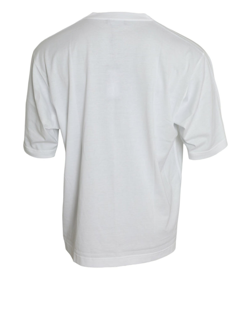 Elegant White Crew Necy Luxury Tee