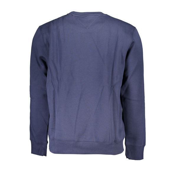 Chic Blue Crew Neck Fleece Sweatshirt