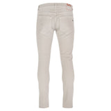 Pantalon en coton extensible beige chic