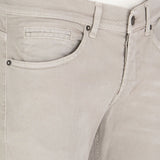 Pantaloni di cotone tratto beige chic