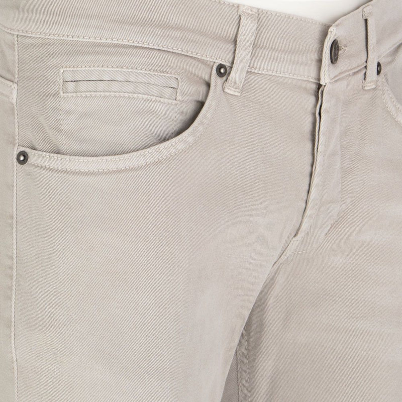 Pantaloni di cotone tratto beige chic