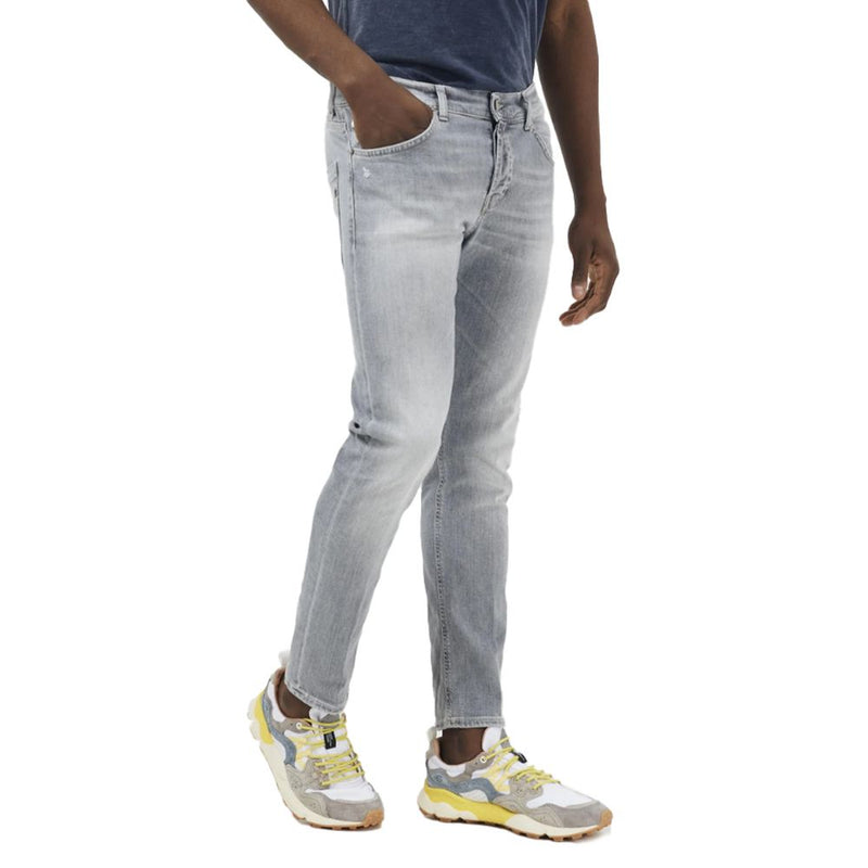 Elegante graue Stretchikonjeans