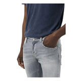 Elegante graue Stretchikonjeans