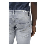 Elegantes jeans de icono de estiramiento gris