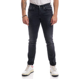 Jeans tratto nero elevato per uno stile sofisticato