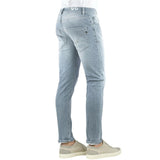 Eleganti jeans di design grigio slim fit