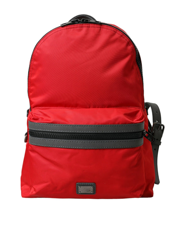 Sac à dos en nylon rouge élégant