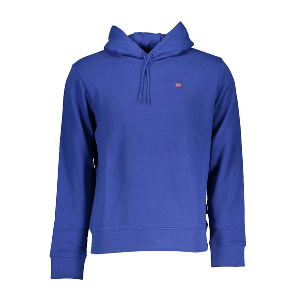 Sudadera de manga larga con capucha azul elegante