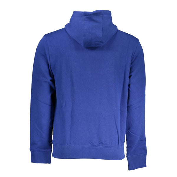 Sudadera de manga larga con capucha azul elegante