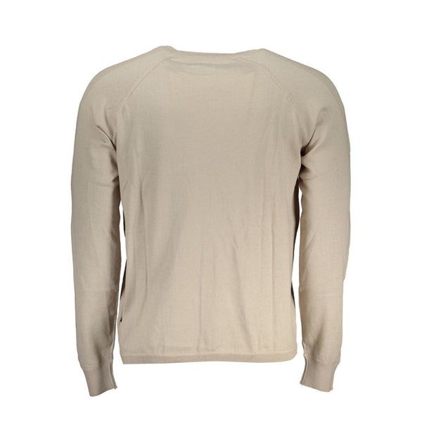 Chic Beige Langarm Crew Neck -Pullover