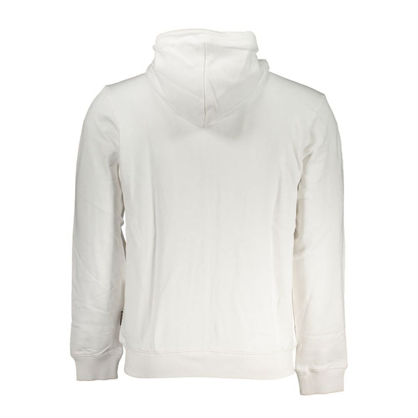 Sudadera de algodón con capucha blanca elegante